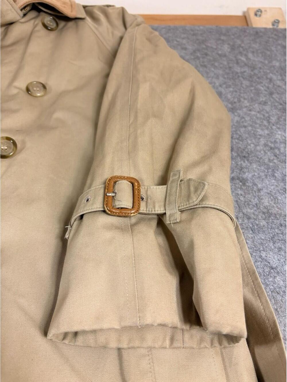 Vintage Burberrys Beige Trench Coat Made in England Womens Size 10 Petite - Picture 4 of 9